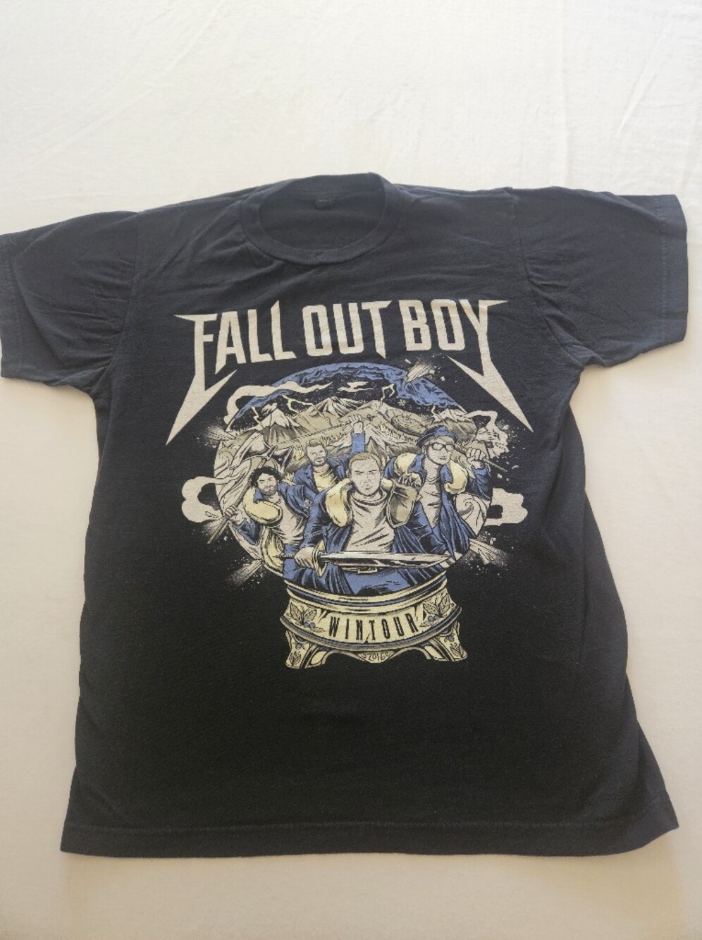 Fall Out Boy Wintour 2016 Concert Tour Black Graphic T-Shirt Size Small